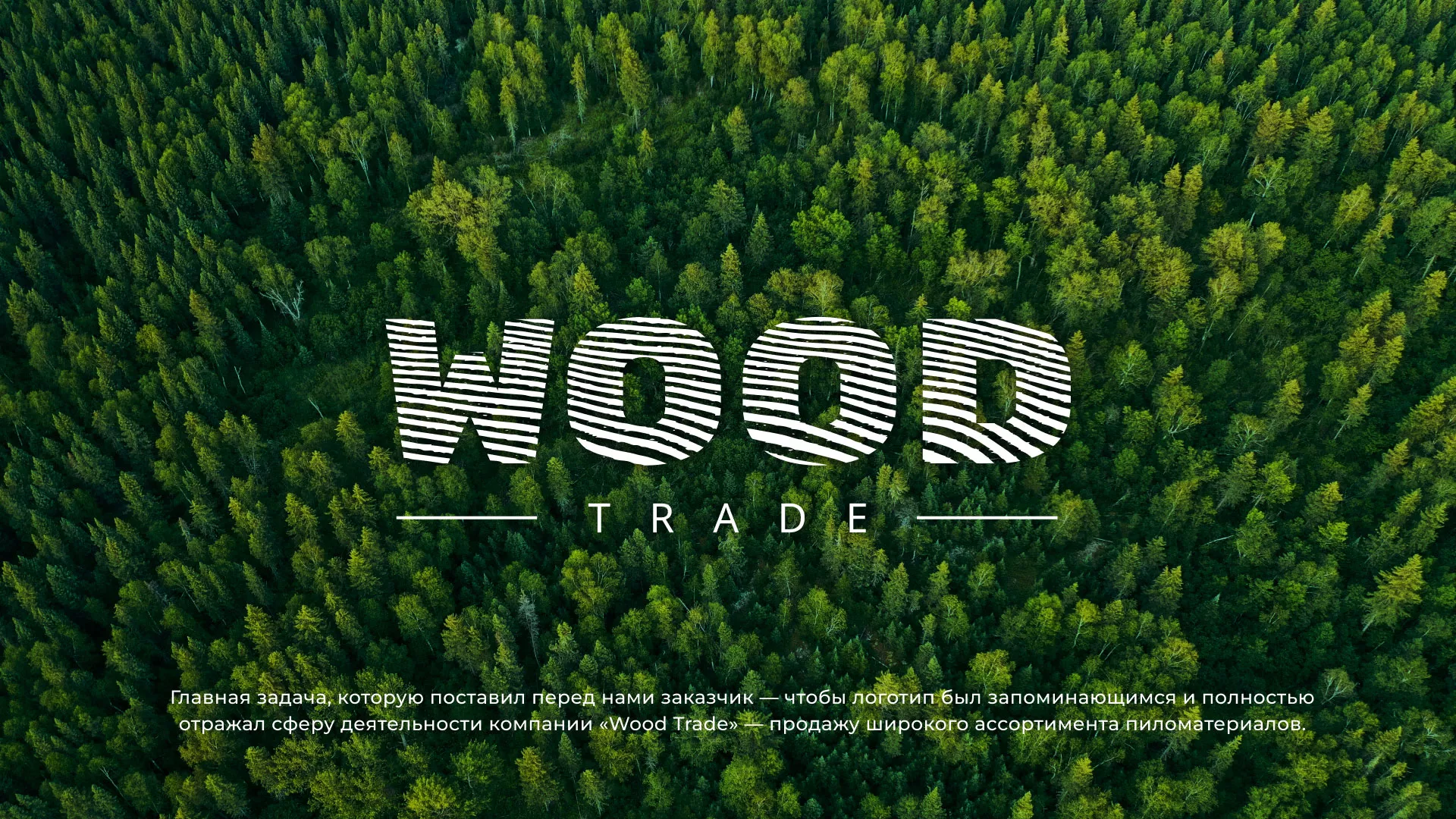 Разработка логотипа для компании «Wood Trade» в Лисках