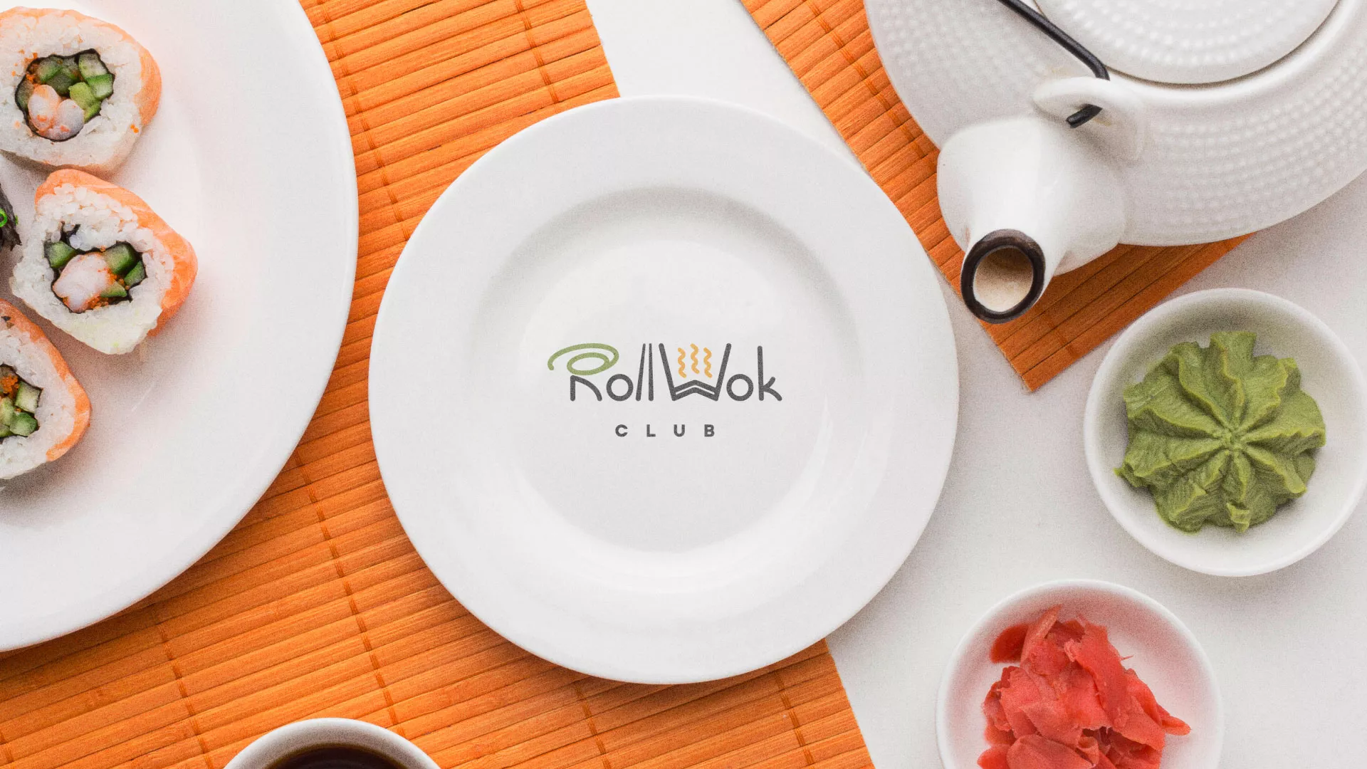 Разработка логотипа и фирменного стиля в Лисках для суши-бара «Roll Wok Club» Разработка логотипа и фирменного стиля в Лисках для суши-бара «Roll Wok Club»